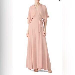 Reformation Winslow Kimono Wrap Dress, Pink, Size XL